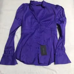 ZARA紫ブラウス