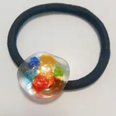 【再販】451　琉球ガラス　ヘアゴム