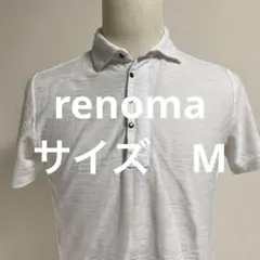 renoma ホワイト 半袖 ポロシャツ ゴルフ アウトドア