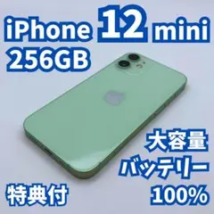 【極美品】iPhone 12 mini 256GB 大容量新品バッテリー100%