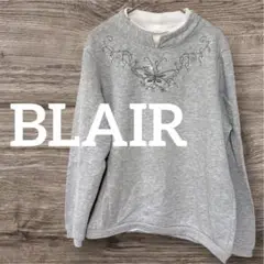 一点物✨BLAIR 蝶の刺繍 グレー 長袖トップス PS