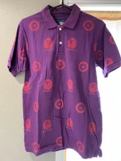 A BATHING APE エイプ　パープル ポロシャツ Sサイズ　日本製
