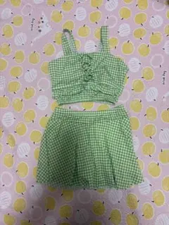 緑色キッズ水着セット