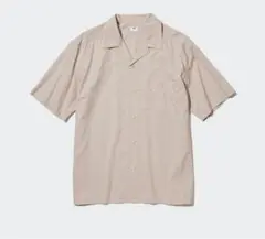 UNIQLO オープンカラーシャツ 31ベージュ 半袖シャツ S