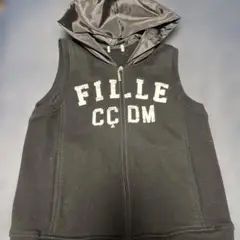 COMME CA DU MODEフード付きベスト 黒
