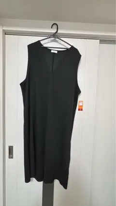 ブラック スリーブレス ワンピース 3L