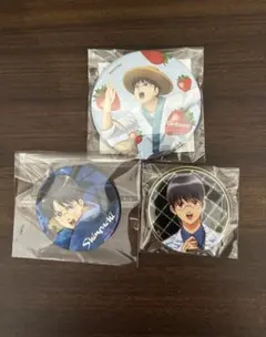銀魂　志村新八　缶バッジ　3個セット　 アルティメタル　吉原炎上　いちご狩り