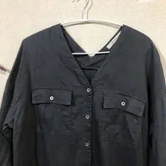 Jena ダークグレー シャツワンピース