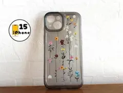 【割引有り】iPhone15 ケース　カバー　スマホケース　クリアーケース　花柄