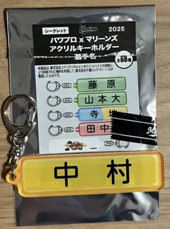 千葉ロッテマリーンズ パワプロ 選手名アクリルキーホルダー 中村奨吾 2025