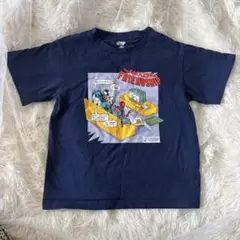 MARVEL コミック風 Tシャツ 120 ネイビー