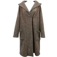 A614 w closet ロングフーディコートF アウタージャケット 茶系