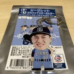 埼玉西武ライオンズ　長谷川信哉　デカフェイスキーホルダー