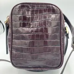 【美品】ラフィナータ ☘ ショルダーバッグ ☘ クロコ型押し ☘ ボルドー