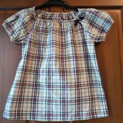 大特価処分セール★千趣会ベルメゾン★チェック柄チュニック風130 ★未着品