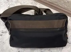 極美品 PaulSmith ボディバッグ ブラック ブラウン