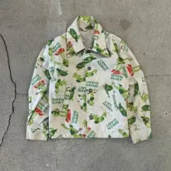 美品 70s GREEN GIANT グリーンジャイアント ジャケット XL 70s GREEN GIANTグリーンジャイアント 総柄 ジャケット