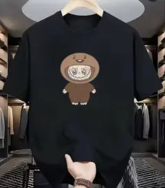大人気‼️ラブブ　キャラクター　ブラック Tシャツ Lサイズ