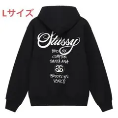 ‼️期間限定SALE‼️ステューシー ワールドツアー フーディ ブラックL