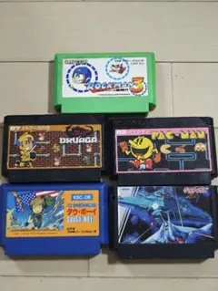 ⑤ファミコンソフト5点セットジャンク品扱い