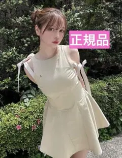 andmary Jozy ribbon flare mini dress 正規品