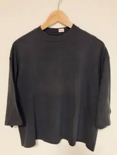 YOUNG & OLSEN チャコールグレー七分袖 カットソー