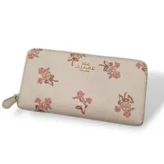 【大人気】COACH コーチ　長財布　花柄 レザー 　希少モデル　美品