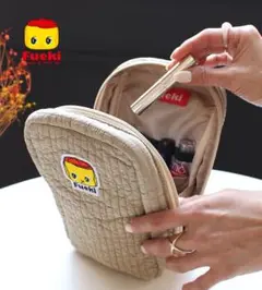【新品/未使用】 Fueki フエキ グレー ポーチ メイクポーチ