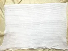 ホワイト ワッフル編み 綿100% タオルケット　カバー