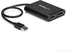 ✨ラスト1点✨デュアルDisplayPortアダプタ 4K 60Hz ブラック