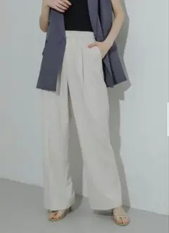 【SENSE OF PLACE】センタープレスストレートパンツ　Lサイズ