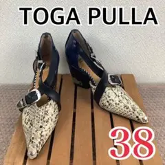 TOGA PULLA トーガプルラ クロコ サンダル ヒール 38