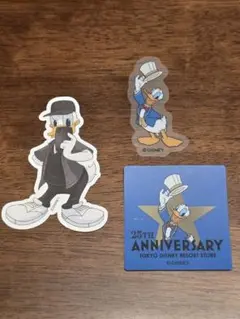 ドナルドダック ステッカー ディズニーストア 25周年