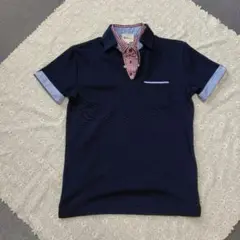 THE SHOP TK MIXPICE ネイビー メンズポロシャツ Mサイズ