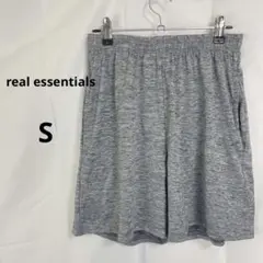 リアルエッセンシャルズ◇短パン　 ショートパンツ【S】グレー　部屋着　シンプル
