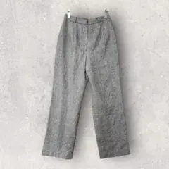 美品　プレビュール　スラックスパンツ　ツィード　オフィス　毛70% 11号