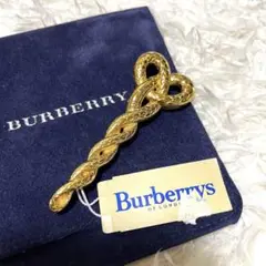 未使用品✨ BURBERRY ブローチ パイソンモチーフ ゴールド