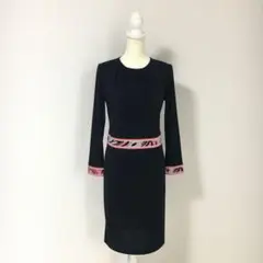 美品　LEONARD レオナール カンカン　ストレッチ　ワンピース