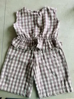 【キッズ】セットアップ ギンガムチェック セパレート 90 80