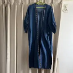 デニムブルー ロングカーディガン. 未使用
