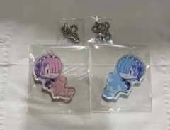 リゼロ Re:ゼロ らむ れむ おなまえぴたんコ アクリルキーホルダー 2点