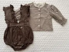marron トップス　ロンパース　長袖　セット　2024AW 80cm