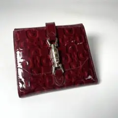 美品 グッチ GUCCI ニュー ジャッキー 折り財布 エナメル