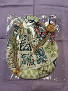 花柄パッチワーク巾着袋