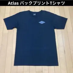 【美品】Atlas アトラス バックプリントTシャツ ブラック L USA製