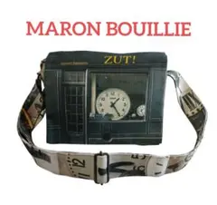 美品 MARON BOUILLIE マロンブイリー ショルダーバッグ 時計柄