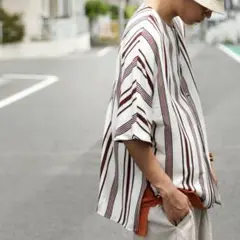 treecafe　ノーカラーシャツ　再再販完売商品