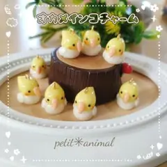 ②オカメインコ　チャーム　キーホルダー