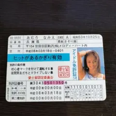 あむろなみえ アイドル免許証