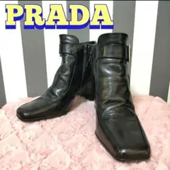 PRADA プラダ ショートブーツ ブラック 36ハーフ